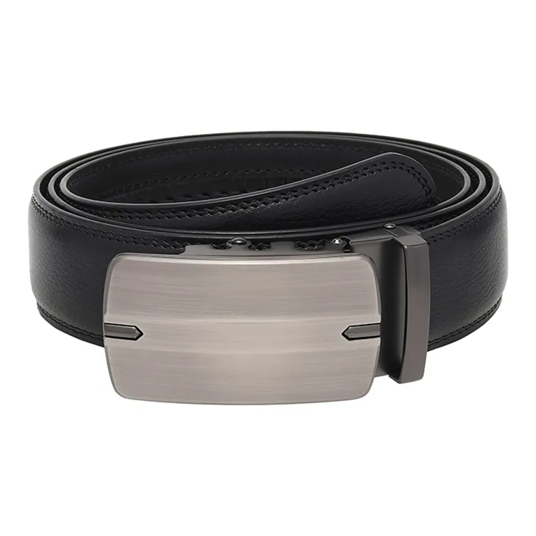 FREE RABBITⅡ Minimalist Style Smooth Finish Casual Versatile Business Automatic Buckle Leather Belts Men's-1