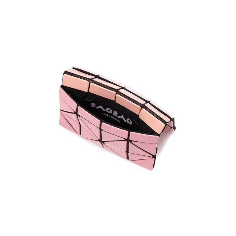 ISSEY MIYAKE Card Case Gloss Mi Polyester Card Holder Unisex Light Pink With Shallow Orange-1