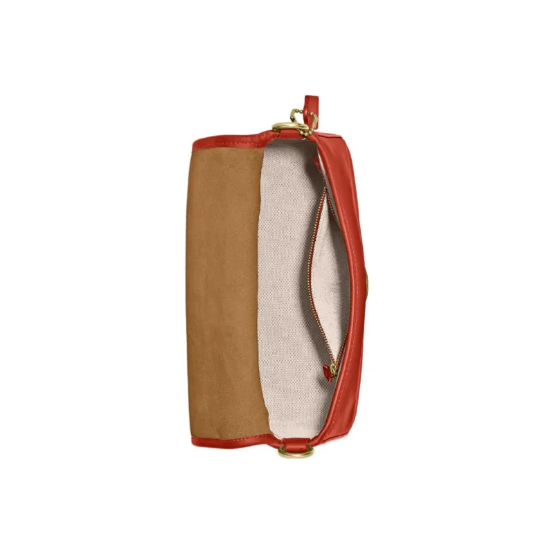 COACH Soft Tabby Leather Shoulder Bag, Crossbody Bag Medium Size Women's Red-3