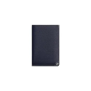HERMES Evercolor Calfskin Card Holder Women's 2Z Bleu Nuit Midnight Blue
