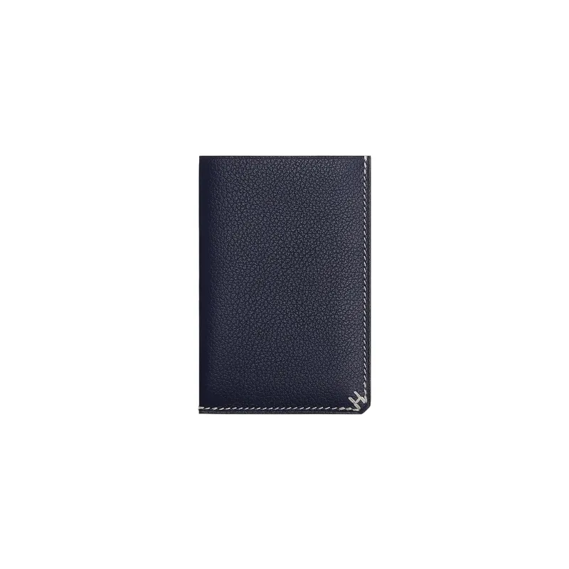 HERMES Evercolor Calfskin Card Holder Women's 2Z Bleu Nuit Midnight Blue-0