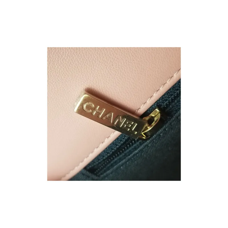 CHANEL 22C Spring Classic Flap CF Sheepskin Chain Bag, Handbag, Shoulder Bag, Crossbody Bag Trumpets Women's Pink-4