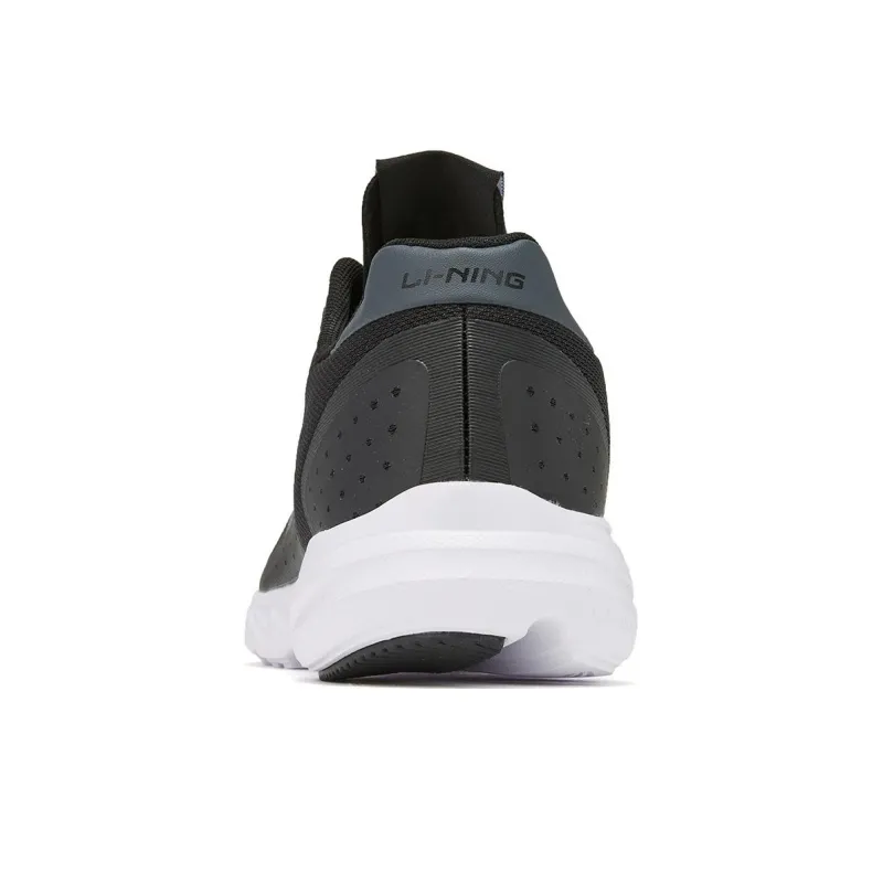LiNing Cushioning Anti-Slip And Wear-Resistant Low-Top Running Shoes Men's Black Silver-4