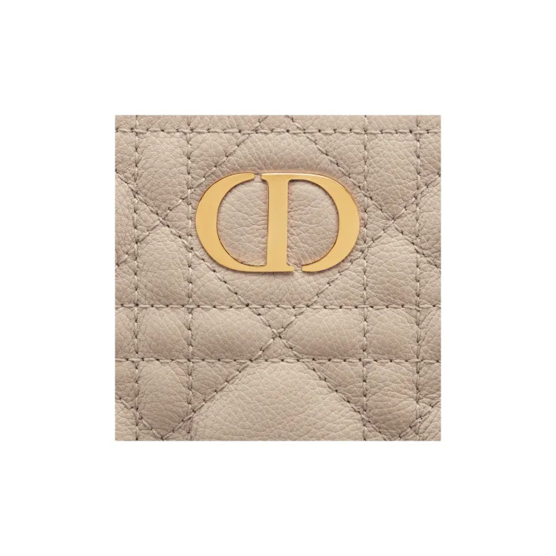DIOR Caro Calfskin Clutch Trumpets Women's Sand-4