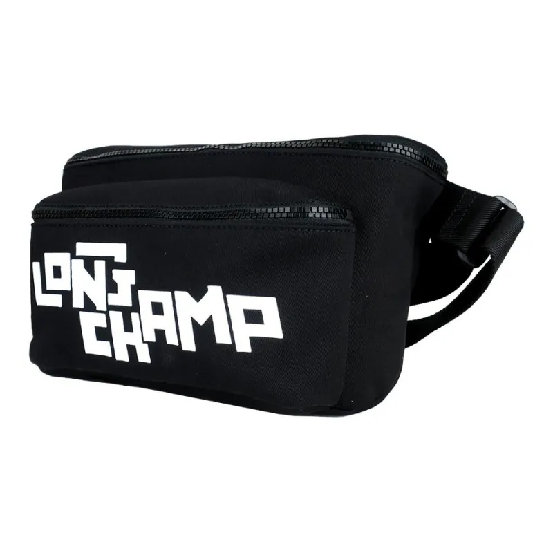LONGCHAMP Le Pliage LGP Fabric Sling Bag Fanny Pack Regular Men's Black White-3
