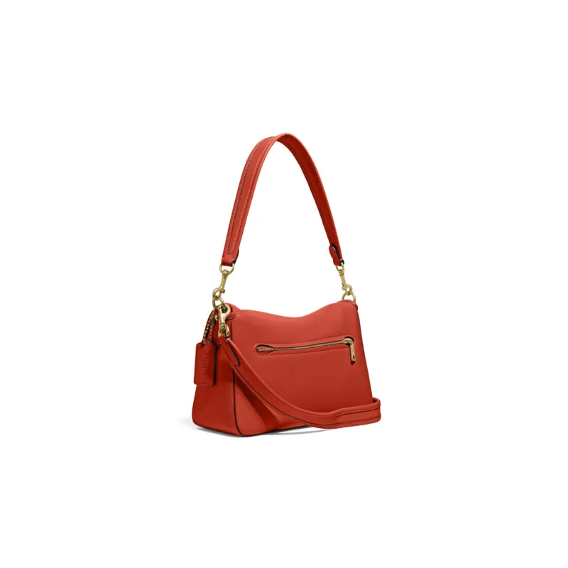 COACH Soft Tabby Leather Shoulder Bag, Crossbody Bag Medium Size Women's Red-1