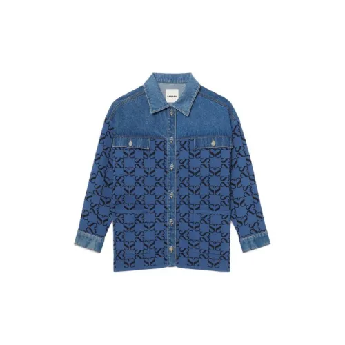 Sandro Denim Jackets Women's Blue