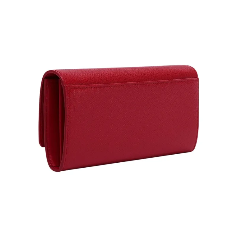 Furla 1927 Collection Grained Leather Wallet Women's Deep Red-1