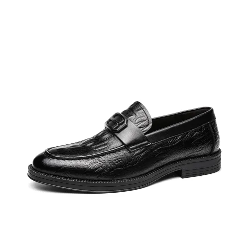 FAPAI Dress Shoes Men Low-Top Black