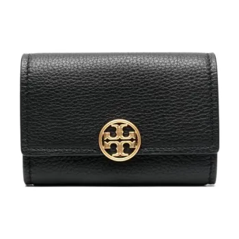 TORY BURCH Cow Leather Wallet Medium Size Women's Black