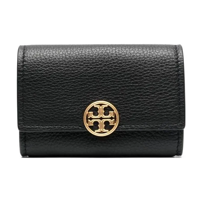 TORY BURCH Cow Leather Wallet Medium Size Women's Black-0