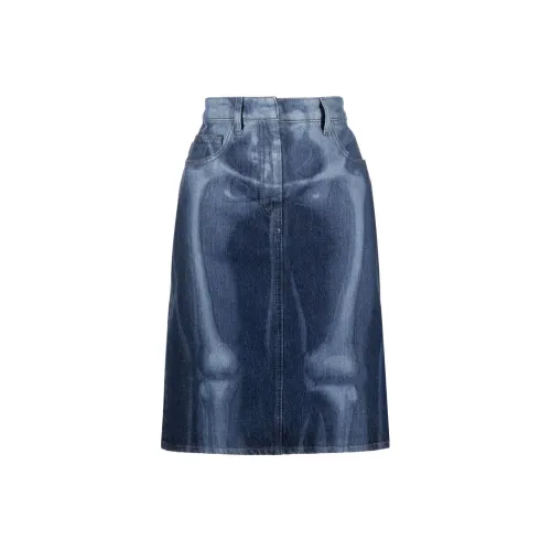 OFF-WHITE Denim Long Skirts Women's Blue