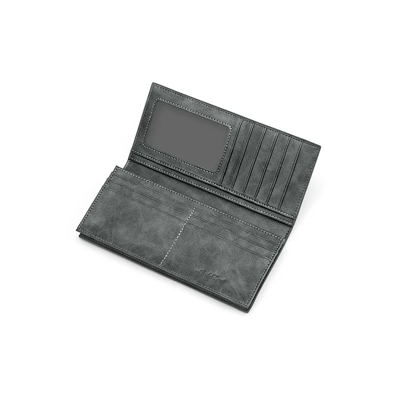 MashaLanti Soft Leather Synthetic Leather Card Holder, Wallet Regular Men's Gray-3