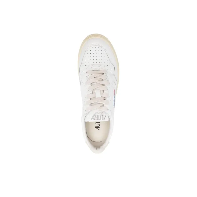AUTRY Medalist Low Leather 'White' Women's-3