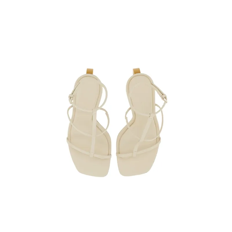FERRAGAMO Elina One Strap Sandals 10.5cm Women's White-3