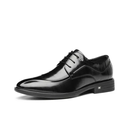 QIAONAI Dress Shoes Men Low-Top Black