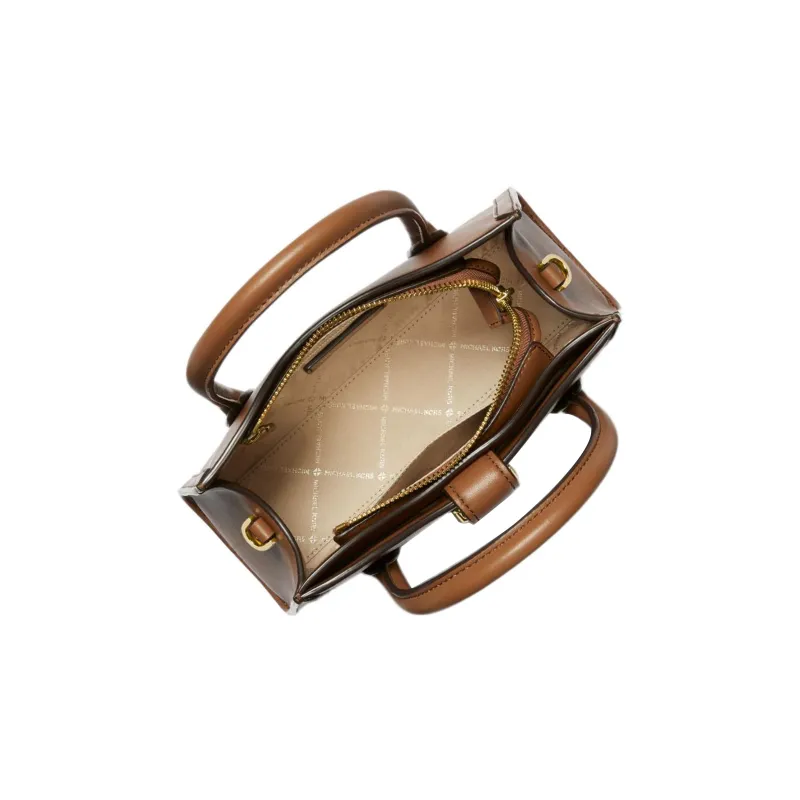 MICHAEL KORS Leather Crossbody One Shoulder Handbag Trumpets Women's Brown-1