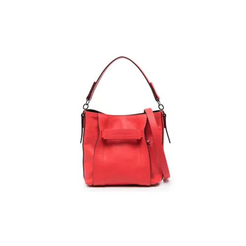 LONGCHAMP 3D Calfskin Tote Bag Shopping Bag Handbag Shoulder Bag Crossbody Bag Small Size Women's Red