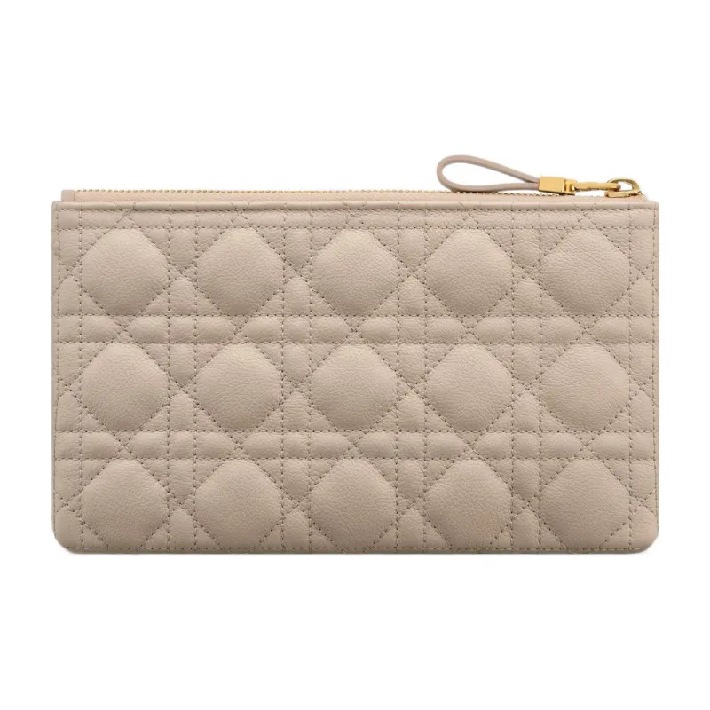 DIOR Caro Calfskin Clutch Trumpets Women's Sand-2