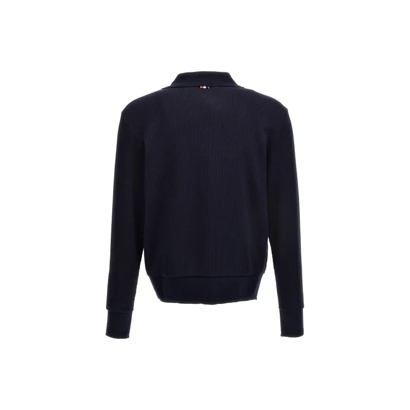 THOM BROWNE Logo Patch Cardigan-1