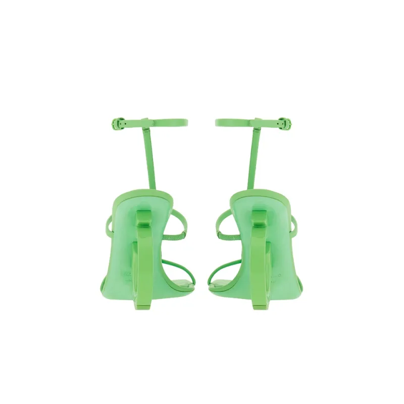 FERRAGAMO Elina One-Strap Sandals 10.5cm Women's Green-4