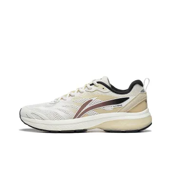 LiNing Anti Slip Wear Resistant Low Top Running Shoes Men's White Yellow