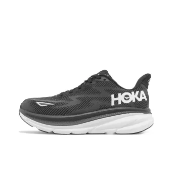 HOKA ONE ONE Clifton 9 Wide 'Black White' Women's