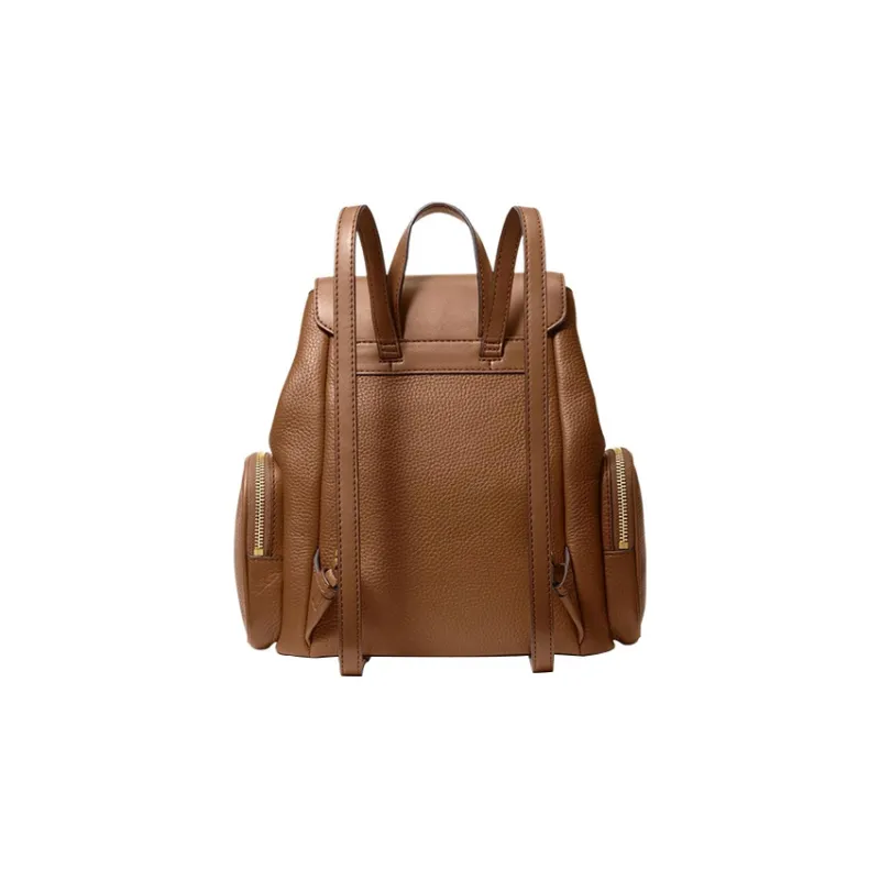 MICHAEL KORS Jet Set Litchi Grain Leather Backpack Medium Size Women's Brown-1