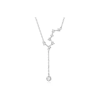 KADER S925 Silver Set With Gemstones Necklaces Women's Silver White, Goddess Exclusive Box