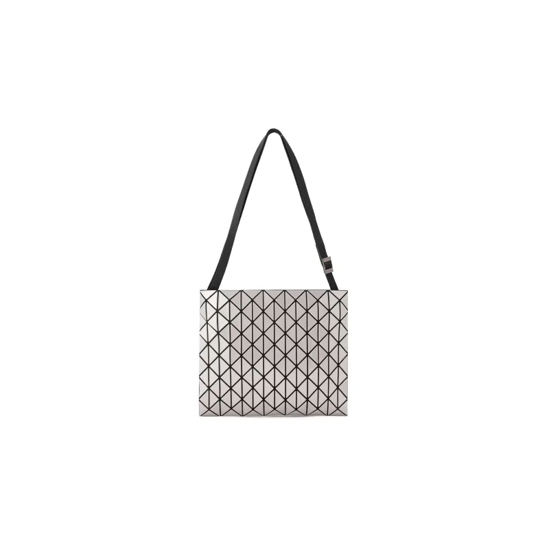 ISSEY MIYAKE Row Metallic Polyvinyl Chloride Shoulder Bag Unisex Silver-0