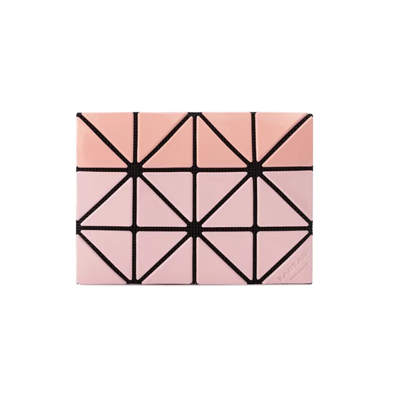 ISSEY MIYAKE Card Case Gloss Mi Polyester Card Holder Unisex Light Pink With Shallow Orange-0