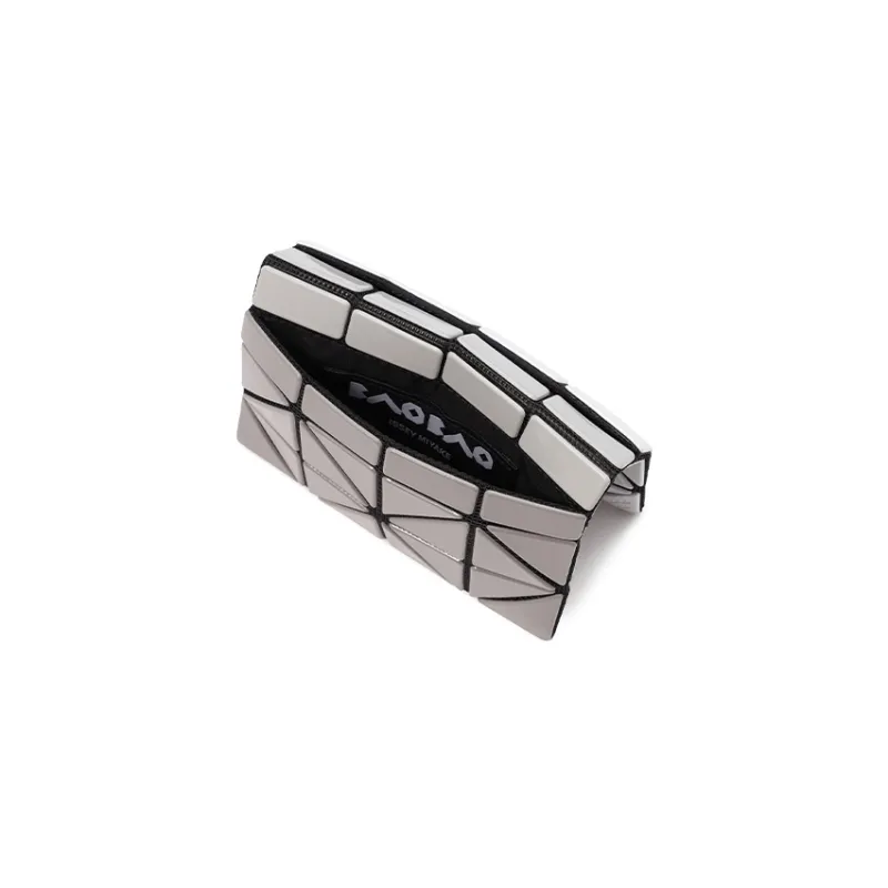 ISSEY MIYAKE Card Case Gloss Mi Polyester Card Holder Unisex Light Gray & Gray-1