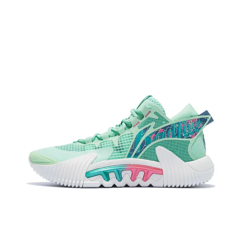 LiNing Badfive 2 Low Cushioning, Slip Resistant, Abrasion Resistant, Coverage, Support Low Top Basketball Shoes Green-0