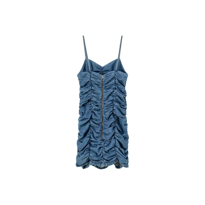 CHUU Slip Dresses Women's Denim Blue-1