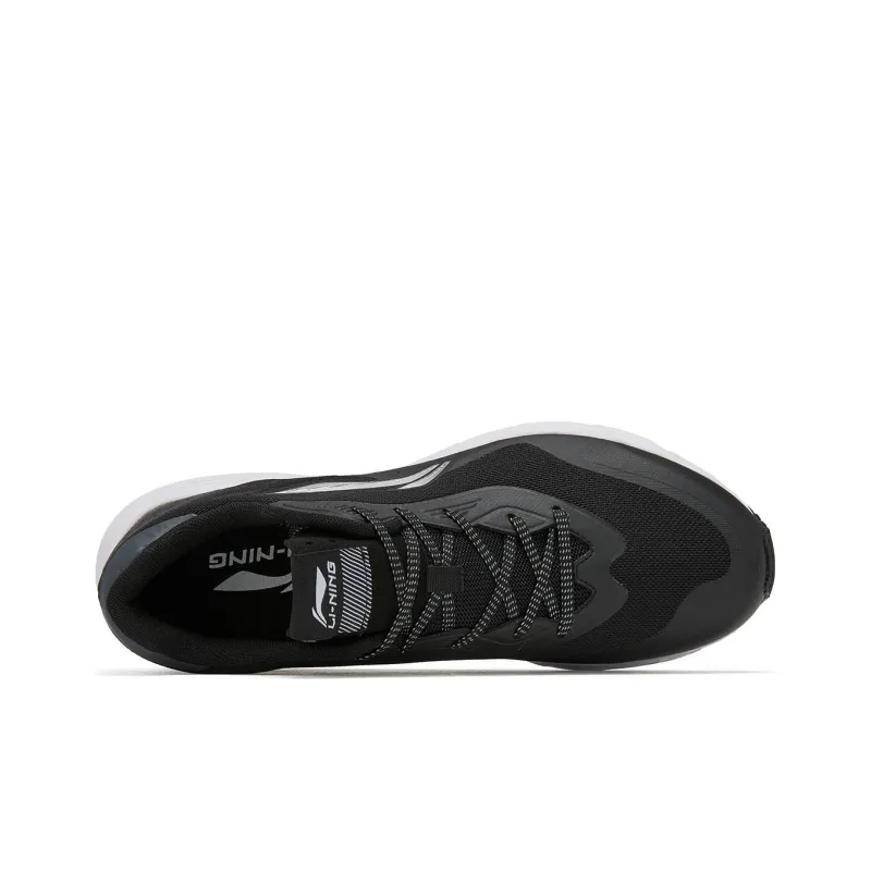 LiNing Cushioning Anti-Slip And Wear-Resistant Low-Top Running Shoes Men's Black Silver-3