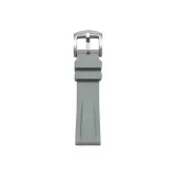 Asphalt Gray-Fluoroelastomer-Silver-Tone Buckle