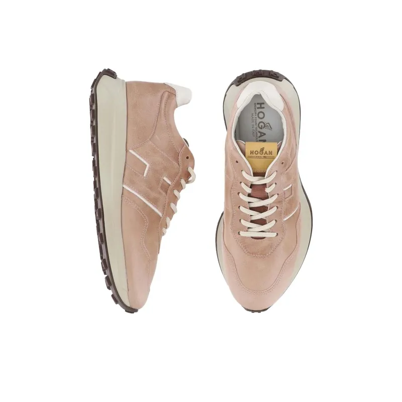 HOGAN H641 Low Top Casual Shoes Women's Pink-3