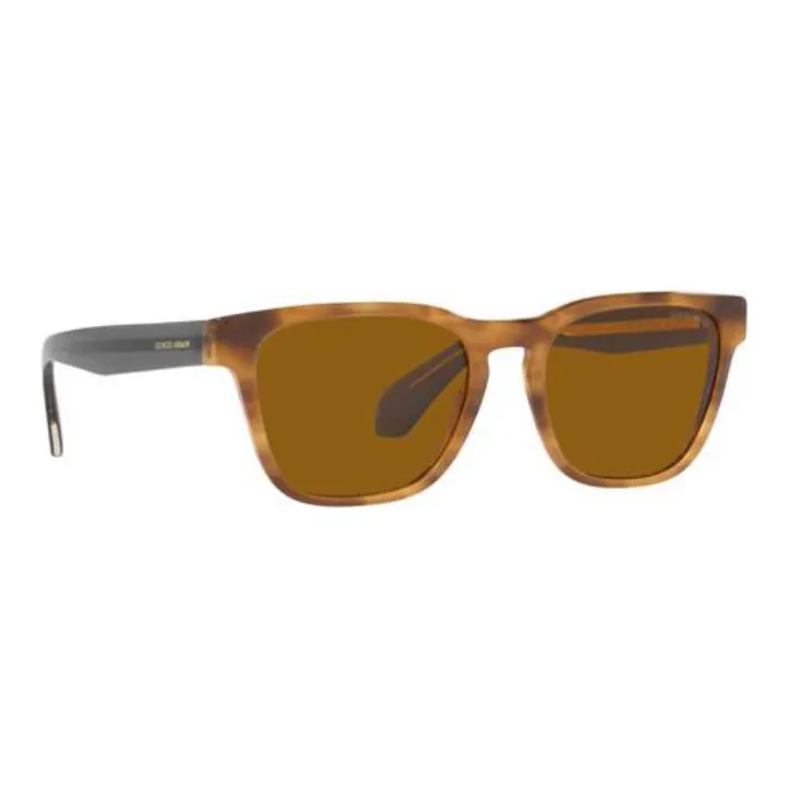 GIORGIO ARMANI Plastic Irregular Shape Oval Glass Men's Brown-0