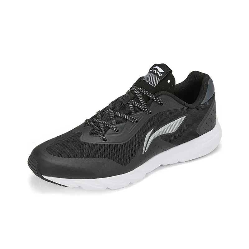 LiNing Cushioning Anti-Slip And Wear-Resistant Low-Top Running Shoes Men's Black Silver-2