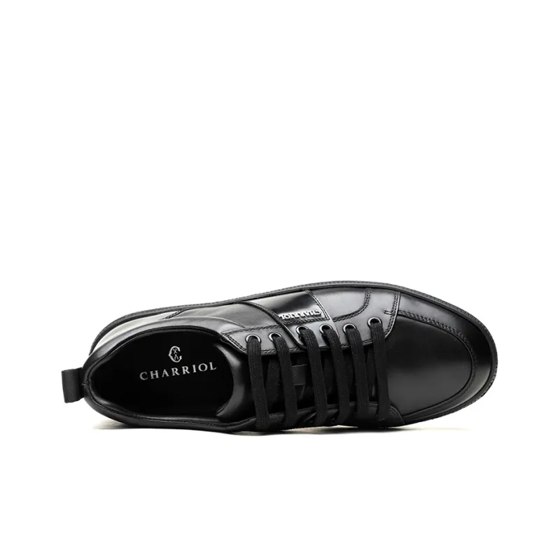 CHARRIOL Low Top Skateboard Shoes Men's Black-3