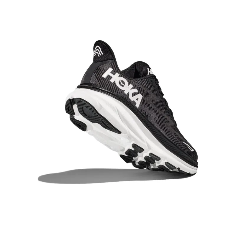 HOKA ONE ONE Clifton 9 Wide 'Black White' Women's-4