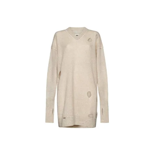 MM6 Maison Margiela Long-Sleeved Dresses Women's Beige