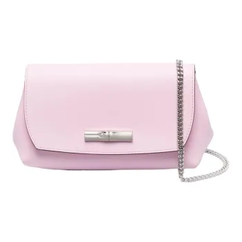 LONGCHAMP Roseau Calfskin Big Bag, Handheld Shoulder Bag, Crossbody Bag Women's Light Pink