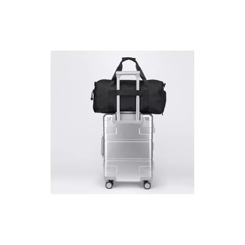 KMV Polyester Gym Bag Large Size Unisex Shiny Black-5
