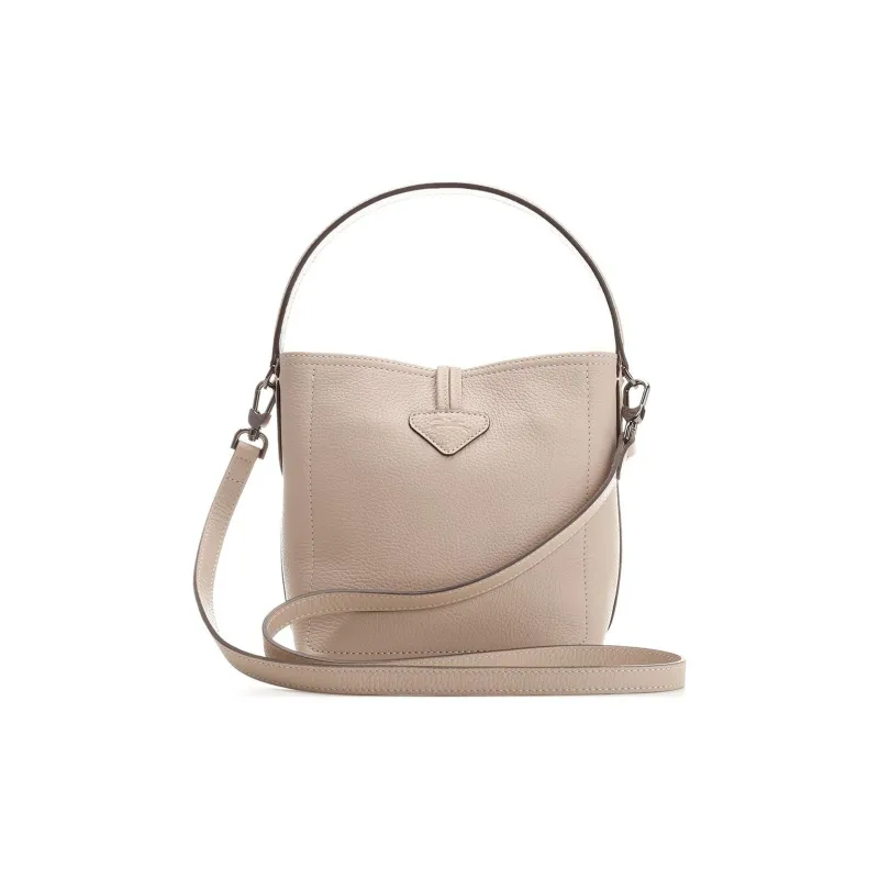 LONGCHAMP Roseau Essential Cow Leather Bucket Bag Handbag Shoulder Bag Crossbody Bag Small Size Women's Light Beige-2