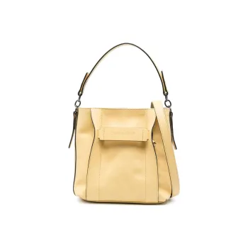 LONGCHAMP 3D Cow Leather Tote Bag Shopping Bag Handbag Crossbody Bag Small Size Women's Butter Yellow