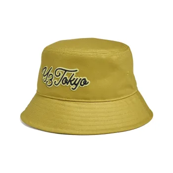 Y 3 Polyester Bucket Hats Unisex Yellow
