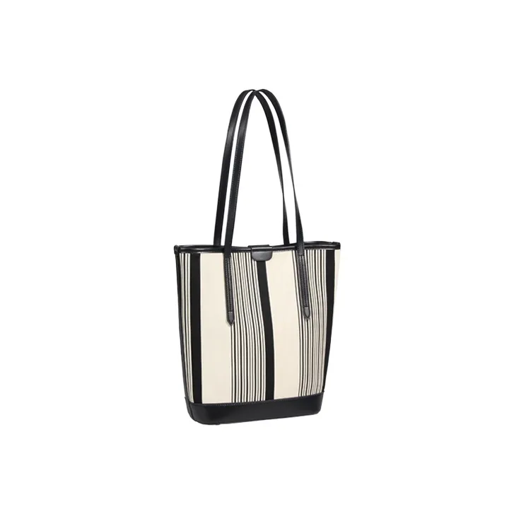 YOCAMU Cow Leather Tote Bag Shopping Bag Commute Bag Shoulder Bag Women's Black-3