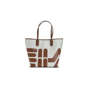 FILA Heritage PU Tote Bag Shopping Bag Shoulder Bag Handbag Regular Women's Beige/Brown
