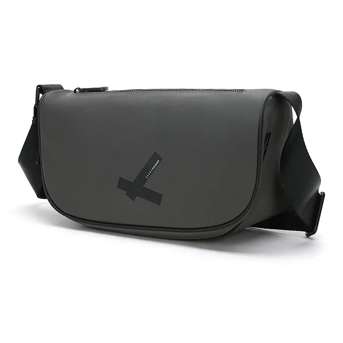 ELLE HOMME Fabric Shoulder Bag Regular Unisex Solid Color-1